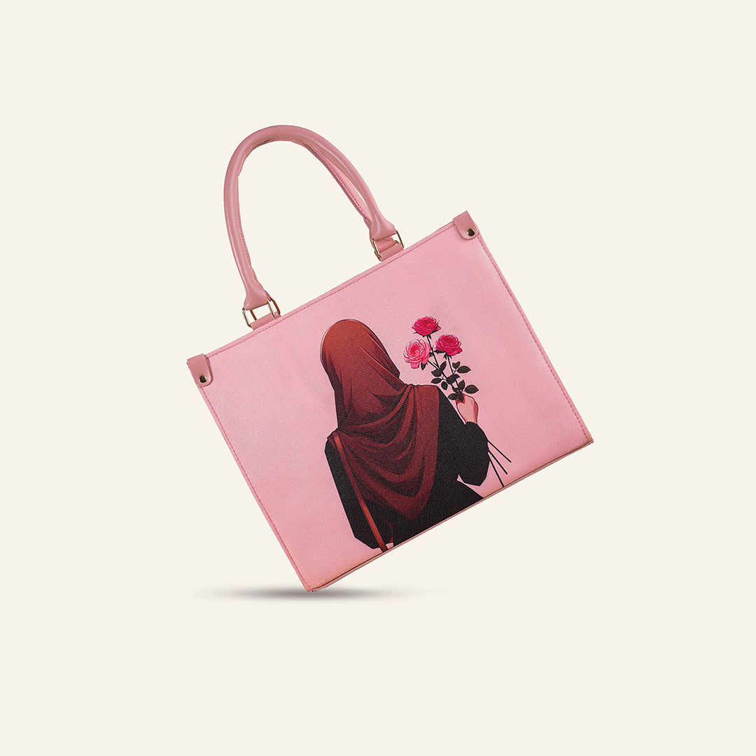 Portrait Scarf Tote – Blush Pink