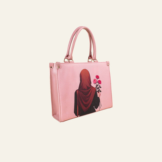 Portrait Scarf Tote – Blush Pink