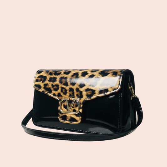 Panthera Luxe Black Leopard Bag