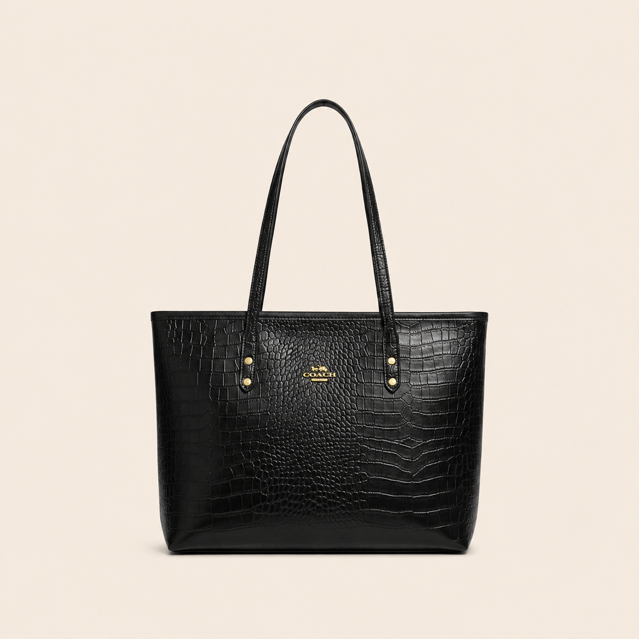 Classic Texture Tote Bag – Black