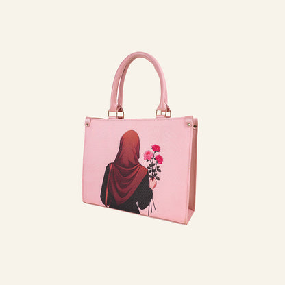 Portrait Scarf Tote – Blush Pink