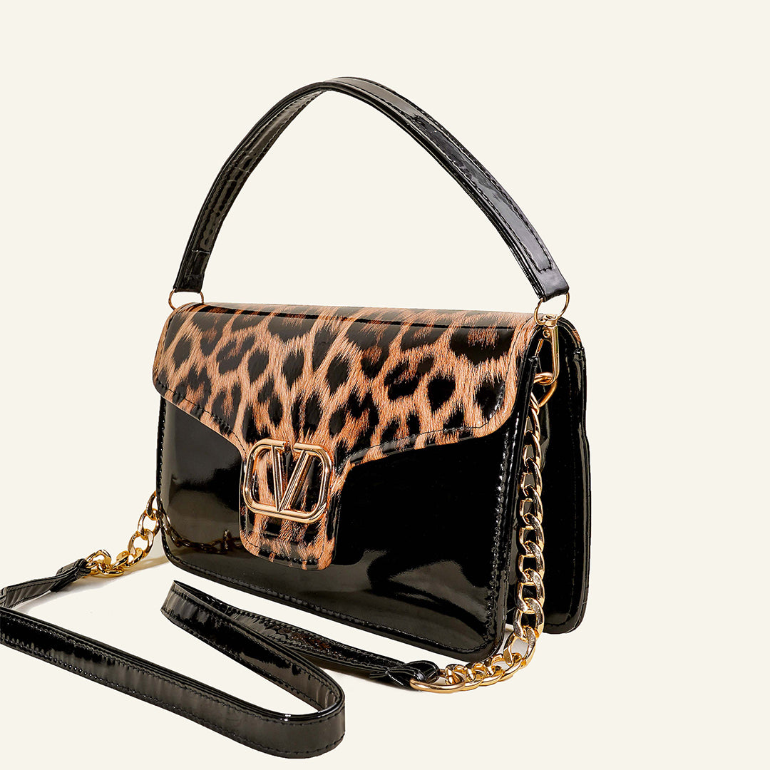 Midnight Leopard Handbag
