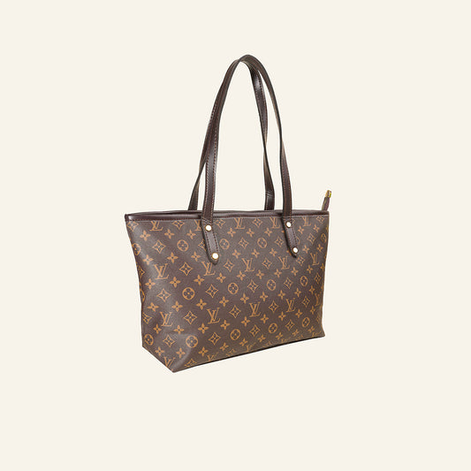 Heritage Pattern Tote Bag – Brown