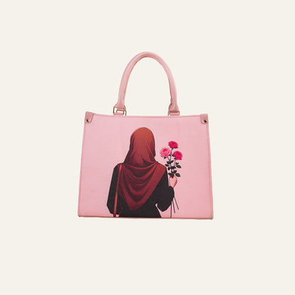 Portrait Scarf Tote – Blush Pink