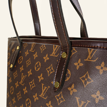 Heritage Pattern Tote Bag – Brown