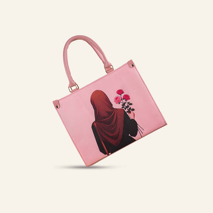 Portrait Scarf Tote – Blush Pink