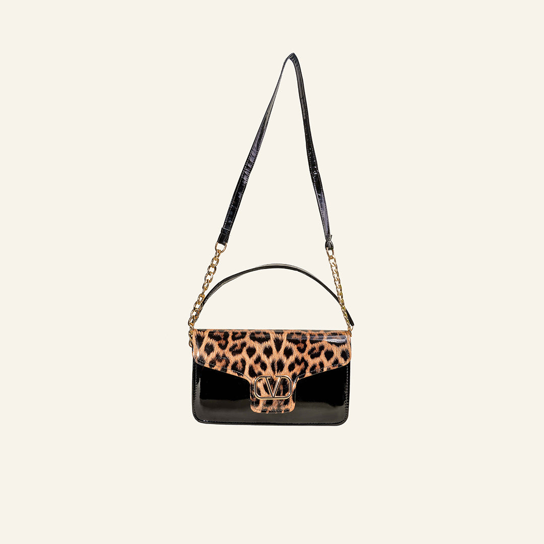 Midnight Leopard Handbag