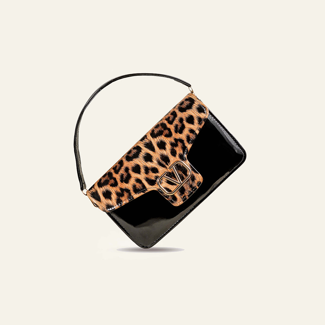 Midnight Leopard Handbag