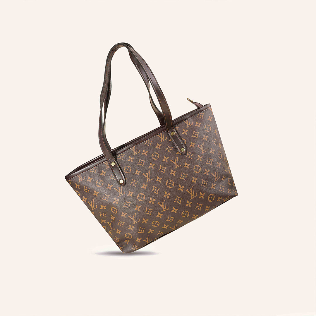 Heritage Pattern Tote Bag – Brown