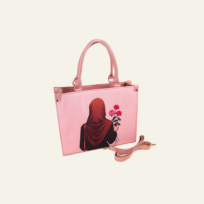 Portrait Scarf Tote – Blush Pink