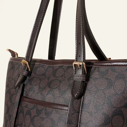 Midnight Black Pattern Tote Bag