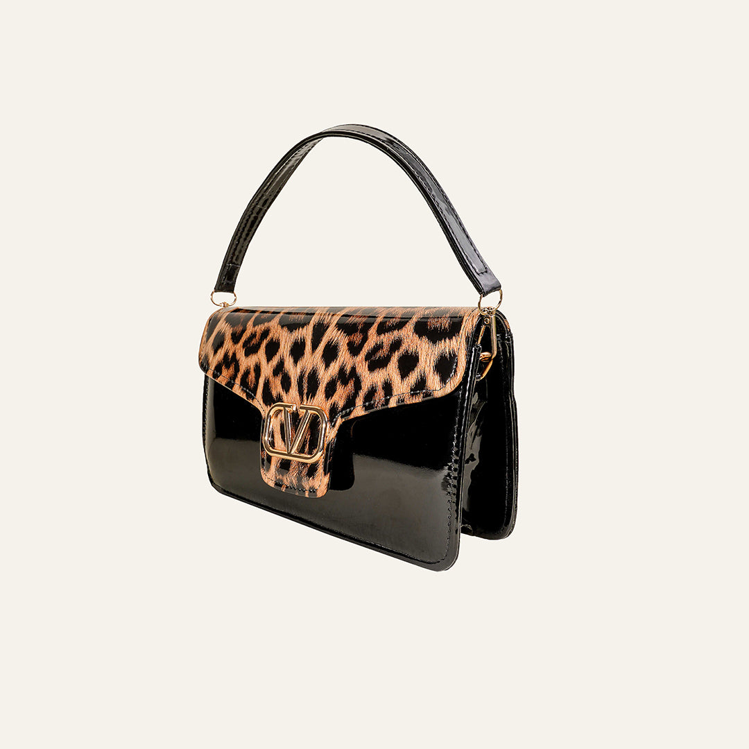 Midnight Leopard Handbag