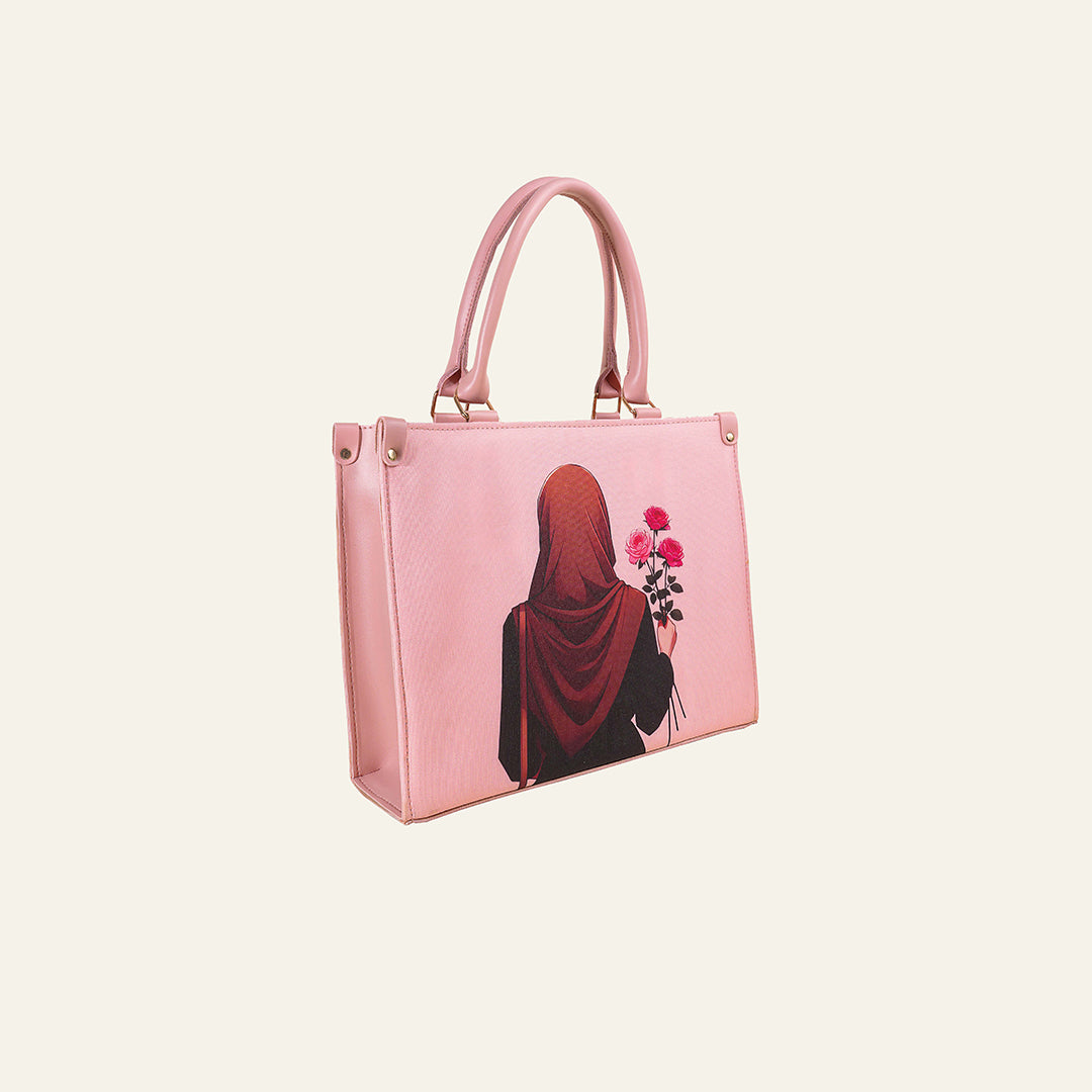 Portrait Scarf Tote – Blush Pink