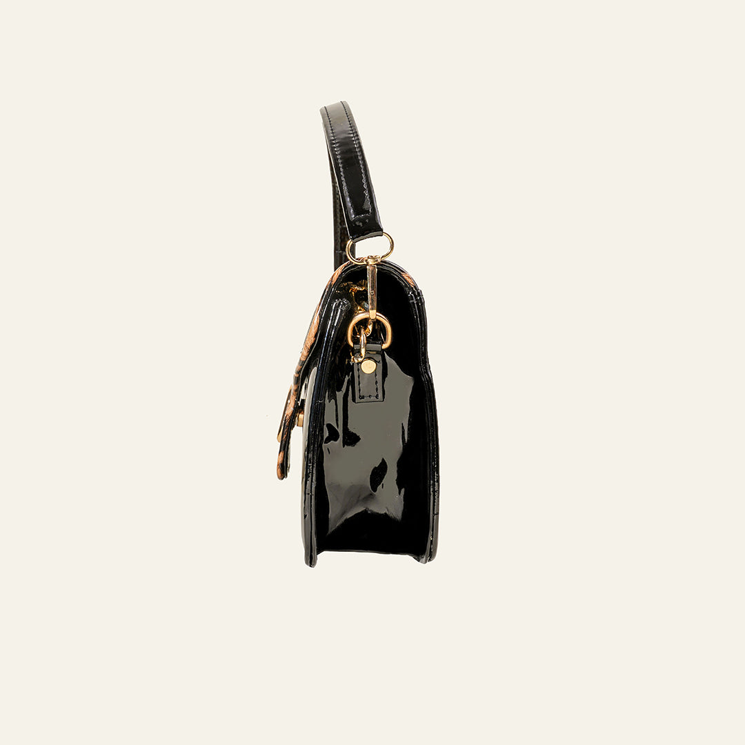 Midnight Leopard Handbag