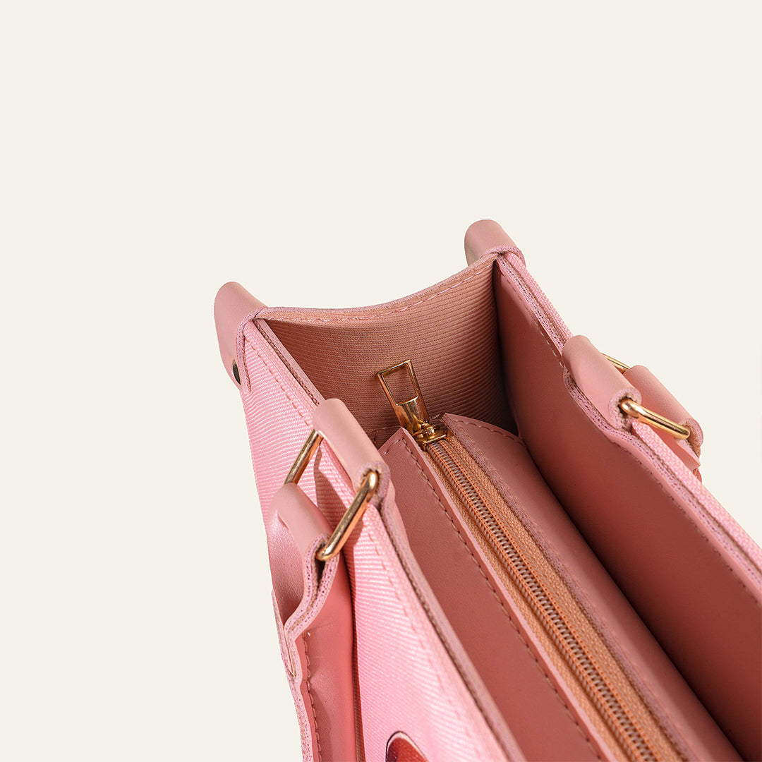 Portrait Scarf Tote – Blush Pink