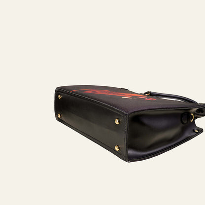 Floral Grace Tote – Navy Blue