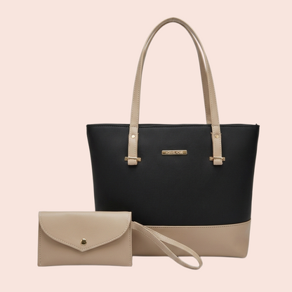 Classic Duo Bag 3 Pcs – Black & Beige