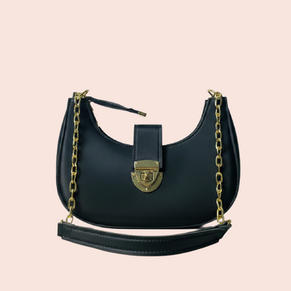 Luna Chain Shoulder Bag – Black