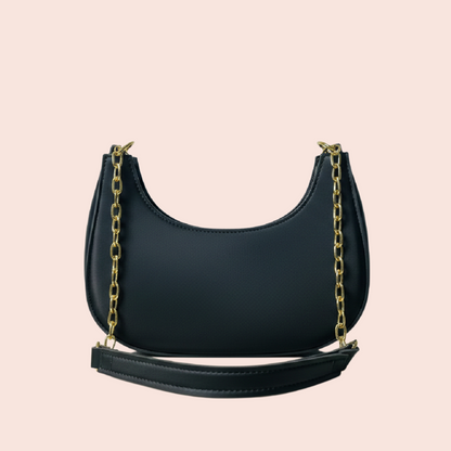 Luna Chain Shoulder Bag – Black