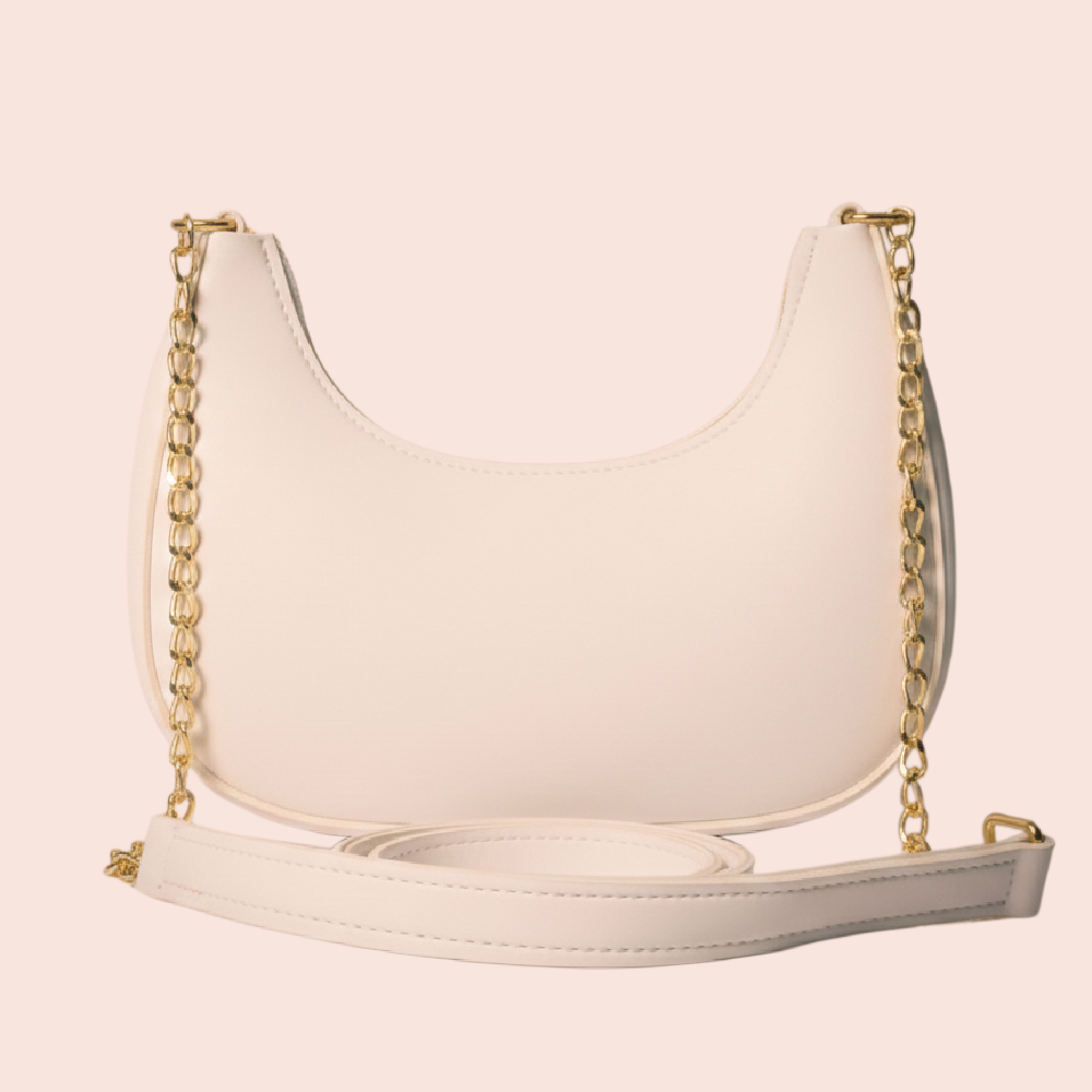 Luna Chain Shoulder Bag – White