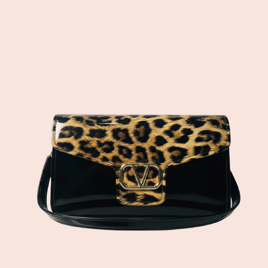 Panthera Luxe Black Leopard Bag