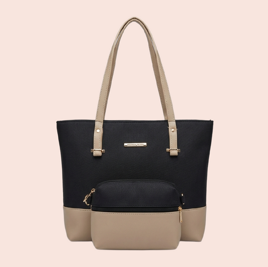Classic Duo Bag 3 Pcs – Black & Beige