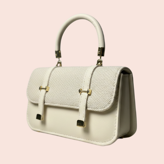 Ivory Elegance Handbag – Soft Cream