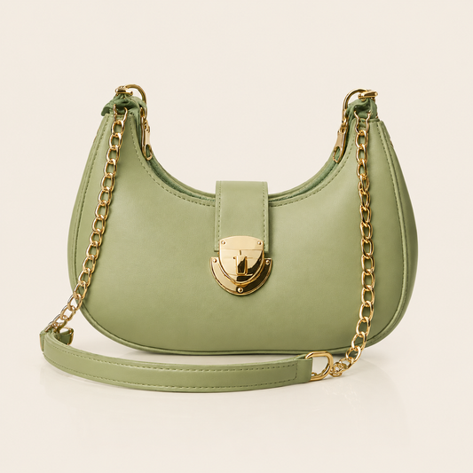 Luna Chain Shoulder Bag – Sage Green