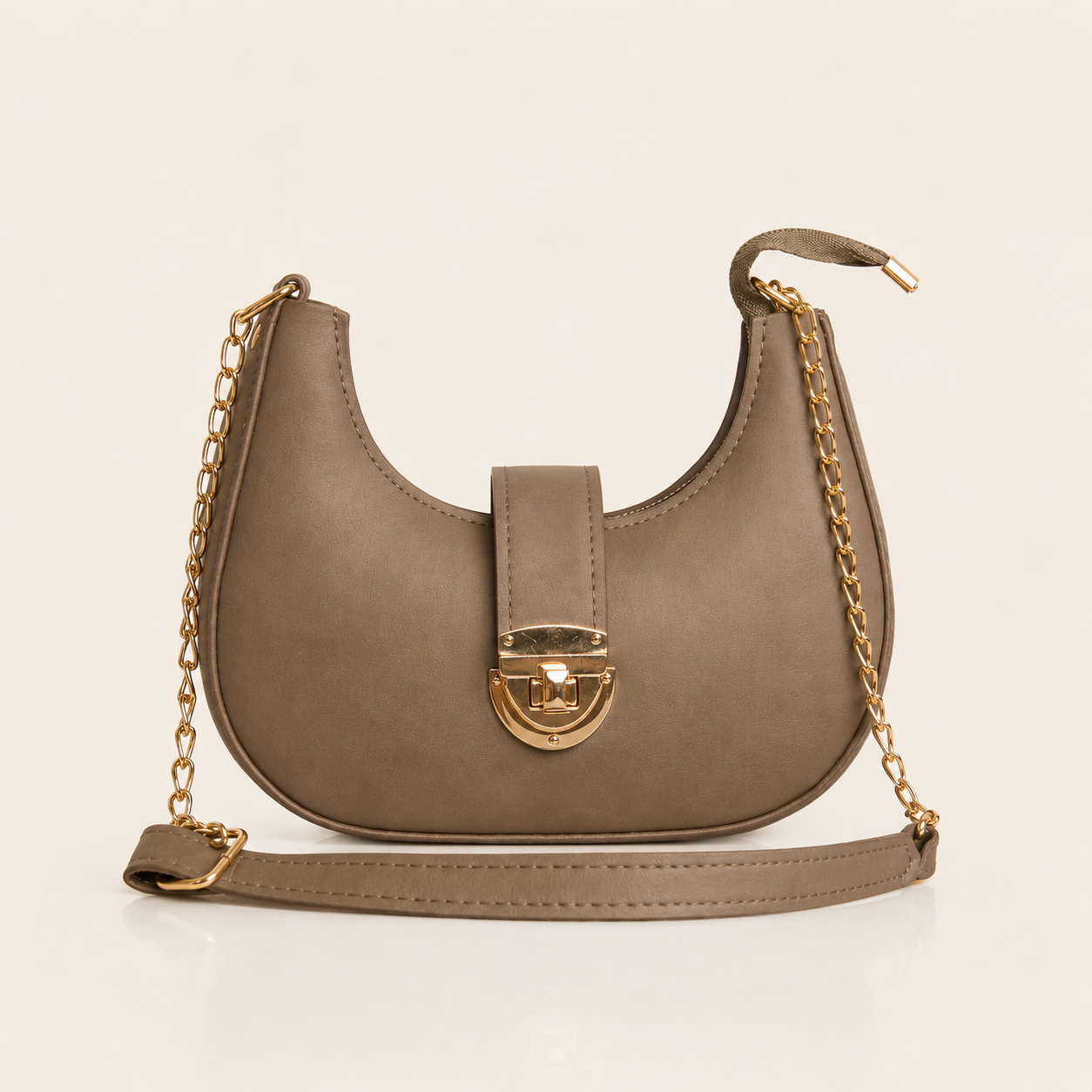 Luna Chain Shoulder Bag – Brown