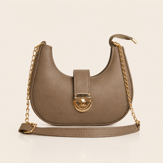 Luna Chain Shoulder Bag – Brown