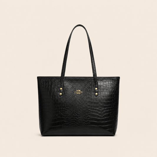 Classic Texture Tote Bag – Black