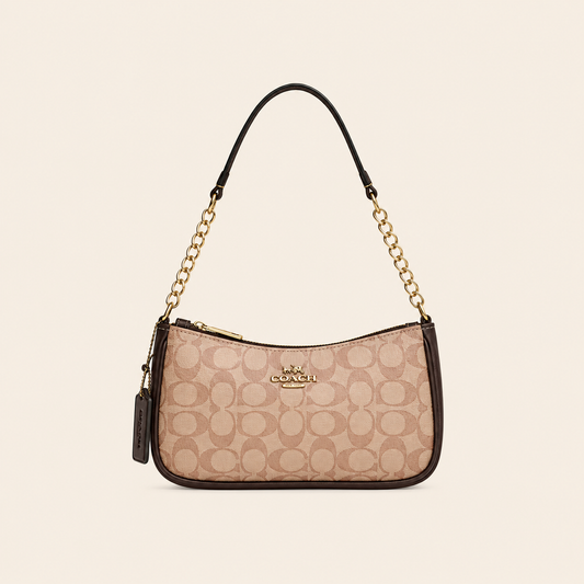 Classic Chain Shoulder Bag – Beige