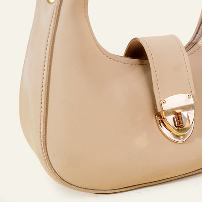 Luna Chain Shoulder Bag – Beige
