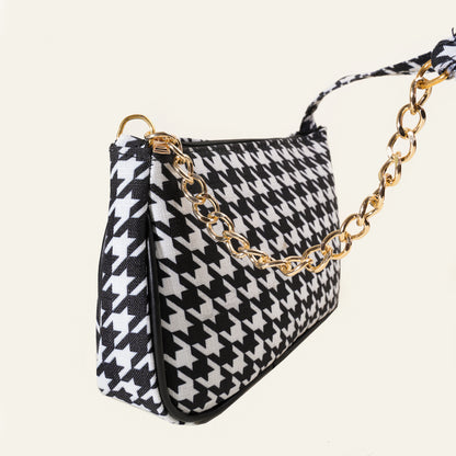 Zara Luxe Mini Bag – Classic Black & White