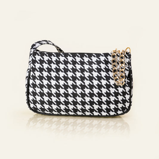 Zara Luxe Mini Bag – Classic Black & White