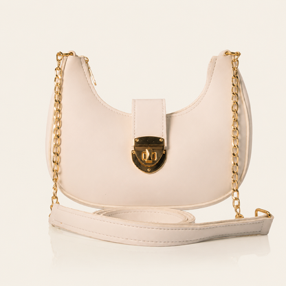 Luna Chain Shoulder Bag – White