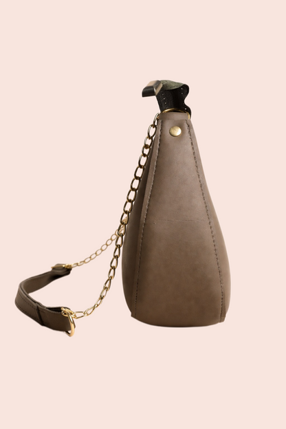 Luna Chain Shoulder Bag – Brown