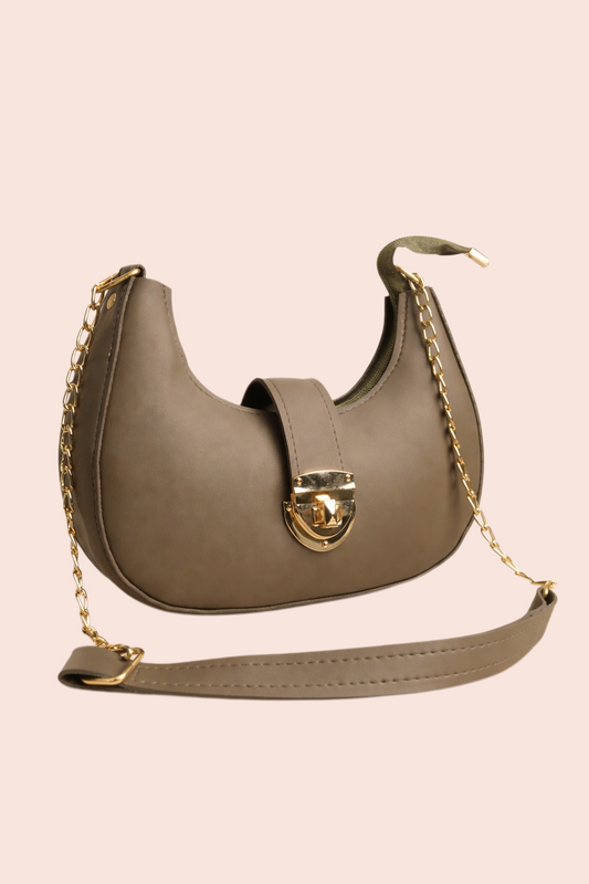 Aura Luxe Handbag – Matte Brown